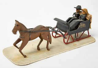 Horse Pulled Carriage with Couple