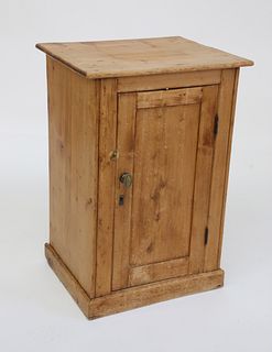 Antique English Pine Cupboard Nightstand