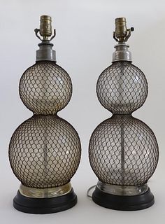 Pair of Boots and Cash French Seltzer Bottles, circa 1890, Mounted as Lamps