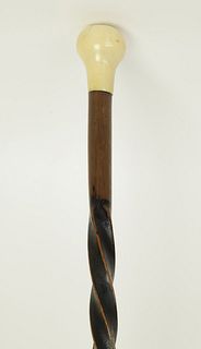 Knob Handled Walking Stick, 19th Century