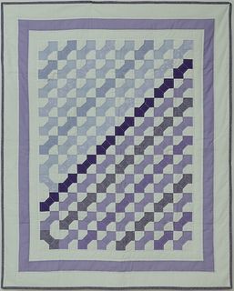 Shades of Lavender Bow Tie Patchwork Crib Quilt
