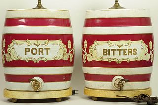 Two Staffordshire Pottery Spirits Kegs, 19th Century