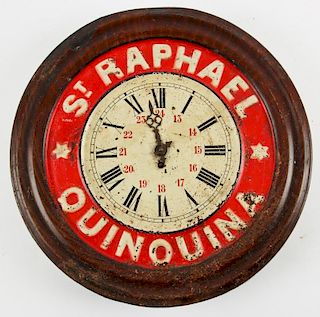 Vintage French St. Raphael Quinquina Advertising Clock