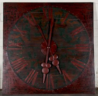 Decorative Large Scale Painted Metal Clock Face