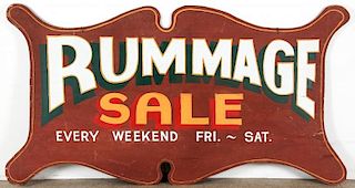 Vintage Rummage Sale Sign