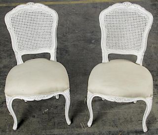 Pair Rachel Ashwell Shabby Chic French Side Chairs