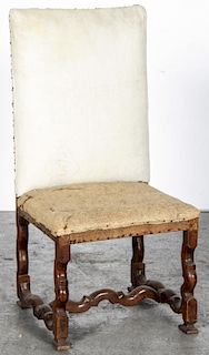 Antique French Os de Mouton Side Chair