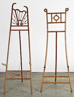 Pair Antique Bamboo Easels.