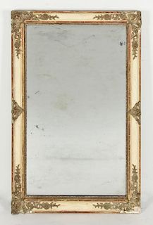Antique Gesso on Wood Framed Mirror