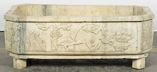Relief Carved Stone Planter