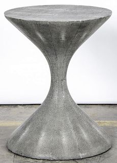 Faux Shagreen Occasional Table