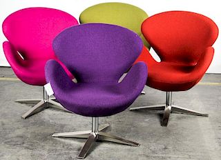 4 Arne Jacobsen Style Chairs