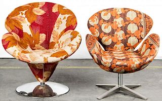 2 Modern Upholstered Leisure Chairs