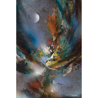 LEONARDO NIERMAN, Viento cósmico, Firmado, Acrílico sobre masonite, 60 x 40 cm