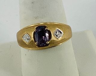 Gold and Gemstone Dinner Ring