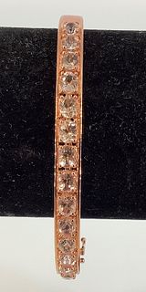 Rose Gold Plated Bracelet With Gemstones
