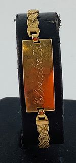 14kt Yellow Gold Name Bracelet