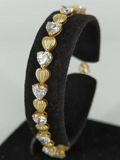 14kt Yellow Gold & CZ Stone Bracelet