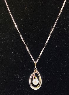 Mikimoto Silver & Pearl Necklace