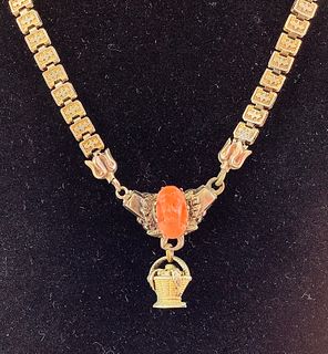 Antique Book Chain Necklace