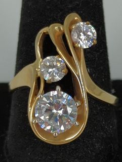 14kt Yellow Gold & CZ Stone Ring