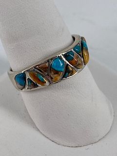 Spiny Oyster/Turquoise Ring