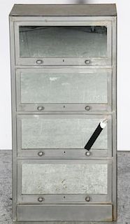 Industrial Design Metal Barrister Bookcase