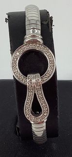 Sterling Silver & Diamond Bracelet