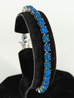 Miami Blue Welo Opal Cabochon Bracelet