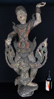 Large Indonesian Carved Wood Figure