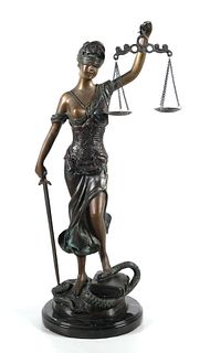 Bronze Goddess of Justice Statue