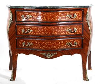 French Commode with Inlay, Brass details