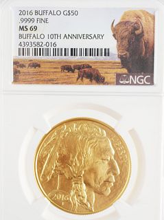 NGC MS69 2016 Gold Buffalo $50