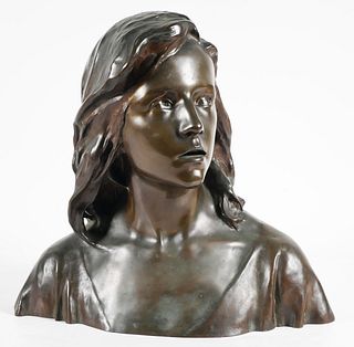 Larche Bronze Bust of Young Christ