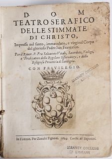 BOOK: ALFONSO PARIGI, Stigmata, 10 Plates, 1629