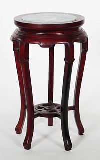Chinese Rosewood Cloisonne Pedestal