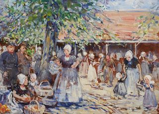 Dutch Market Scene Painting
