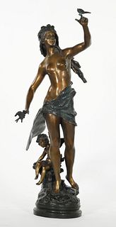 Standing Female Bronze Sculpture