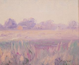 Impressionist Landscape, Signed, 1903, O/B