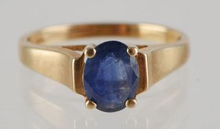 14K Sapphire Ring Size 6.25