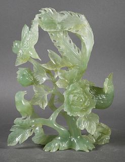 Large Chinese Jade Carving of Phoenix