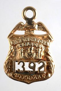Vintage NYPD 14k Gold Badge Pendant