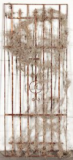 French Architectural Wrought Iron Panel.