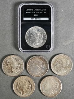 (6) MORGAN US Silver Dollars