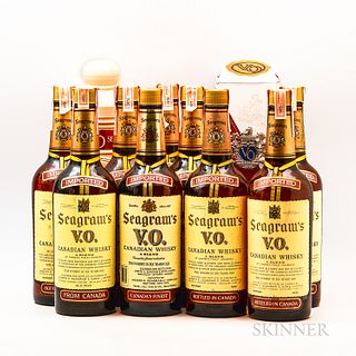 Mixed Seagram's VO, 9 bottles
