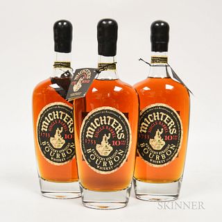 Michter's Single Barrel Bourbon 10 Years Old, 3 750ml bottles