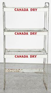 Vintage Canada Dry Metal Store Display Rack.
