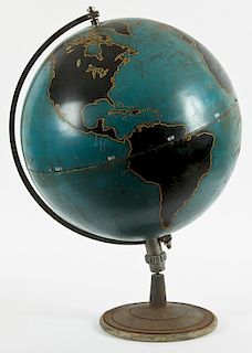 Vintage Industrial Design Metal Globe