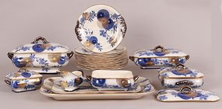 A Set Flow Blue Tableware, Doulton