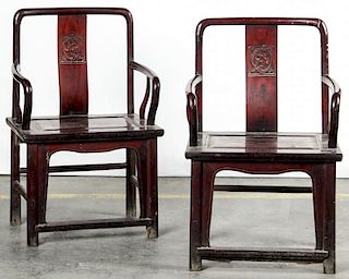 Pair of Antique Chinese Armchairs